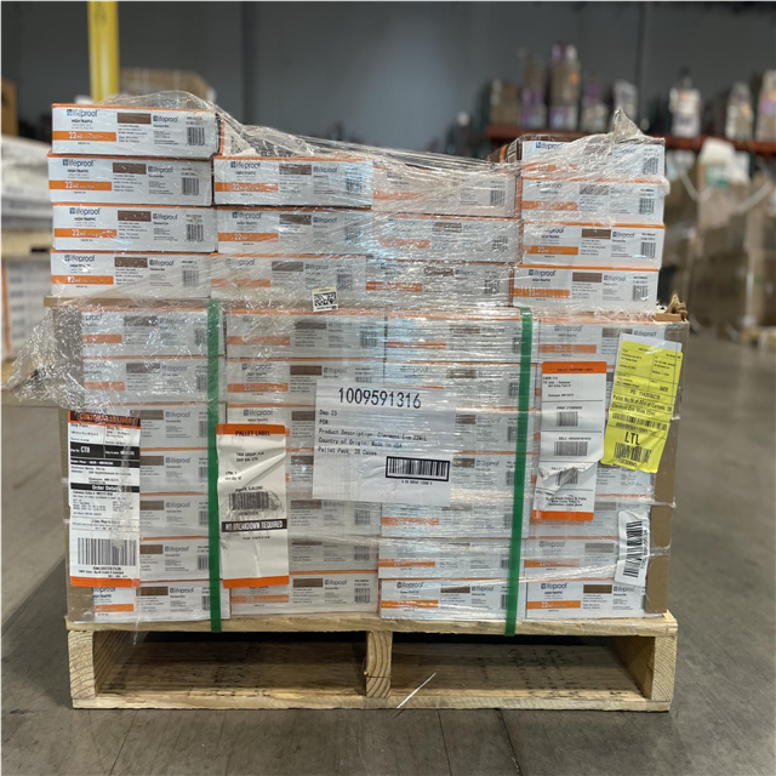 DALLAS LOCATION- Lifeproof Clermont Elm 22 mil x 8.7 in. W x 48 in. L Click Lock Waterproof Luxury Vinyl Plank Flooring (20.1 sq. ft./case PALLET-(42 CASES)