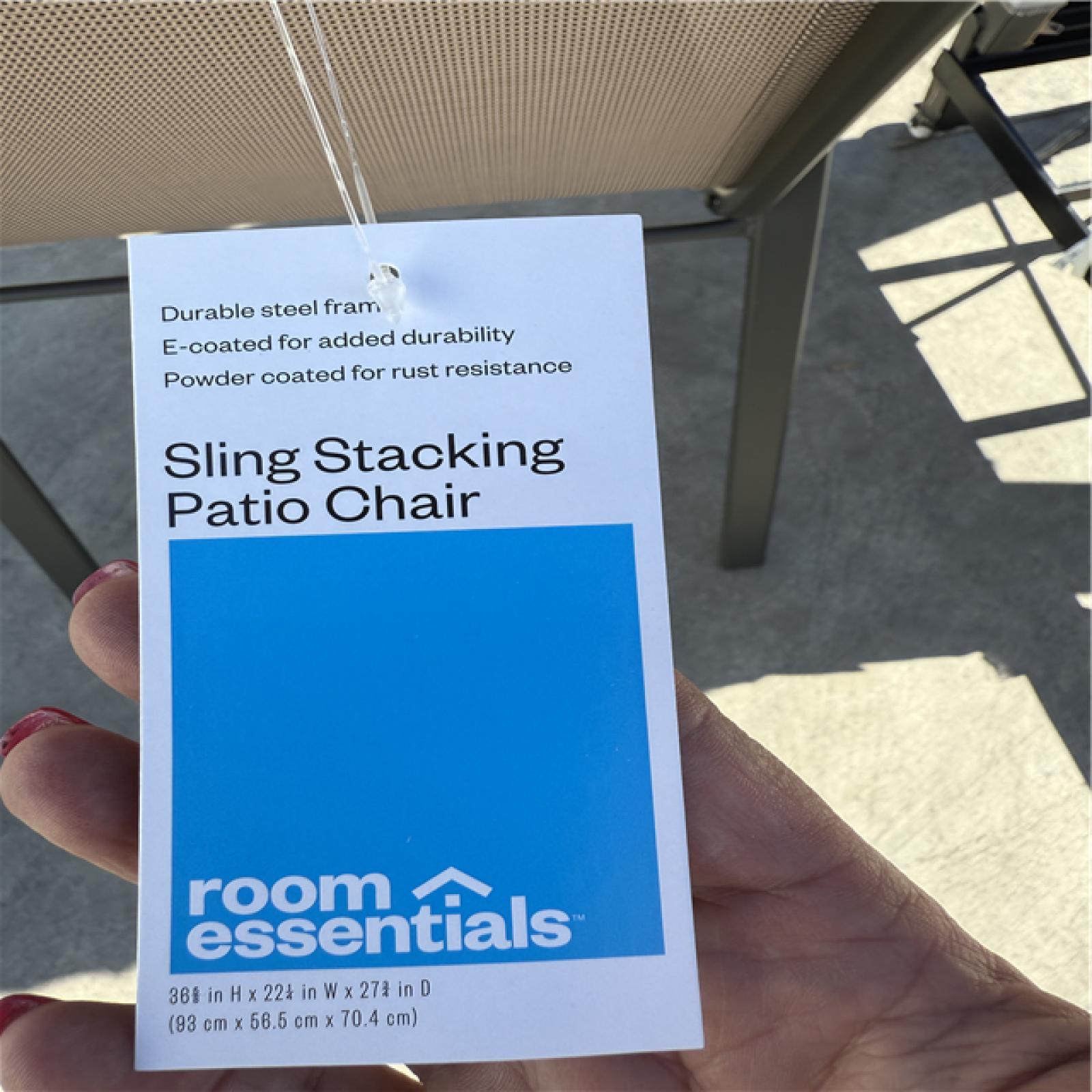 California NEW Room Essentials Sling Stacking Patio Chair (21 Pieces)