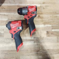 HOUSTON LOCATION - AS-IS Milwaukee FUEL 12-Volt Lithium-Ion Brushless Cordless Hammer Drill and Impact Driver Combo Kit