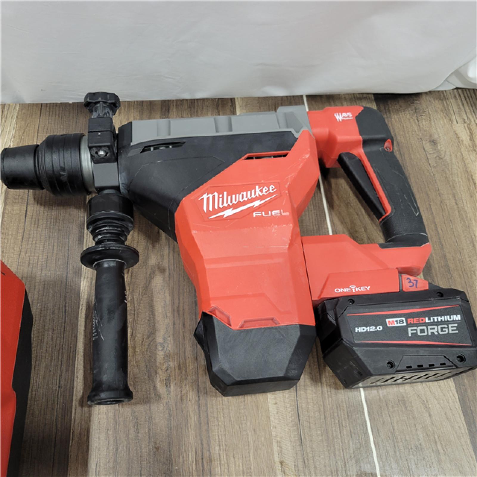 Milwaukee M18 FUEL ONE-KEY 18V Lithium-Ion Brushless Cordless 1-3/4 in. SDS-MAX Rotary Hammer with Two 12.0 Ah Battery