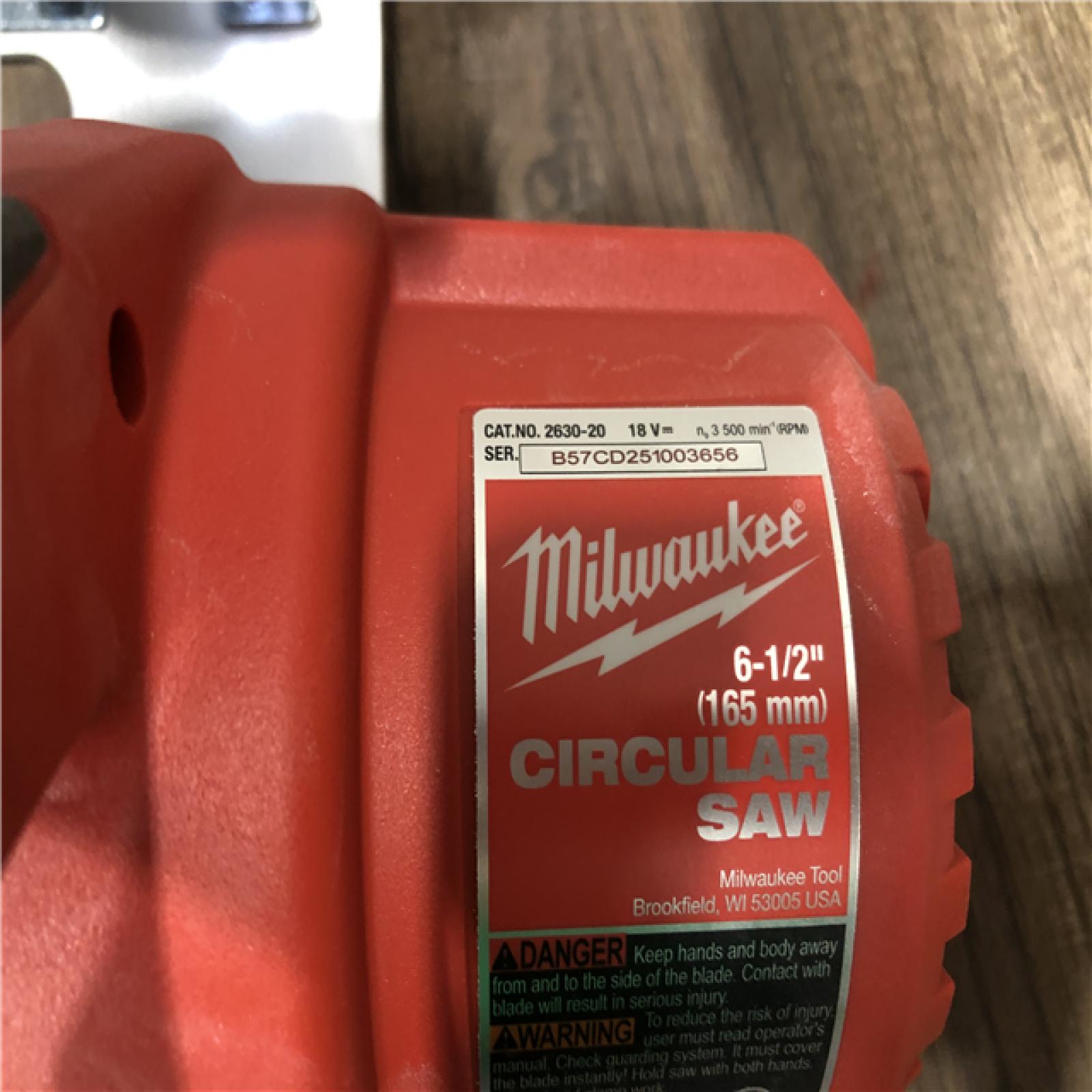 AS-IS Milwaukee 18V Lithium-Ion Cordless 6-1/2 in. Circular Saw (Tool-Only)
