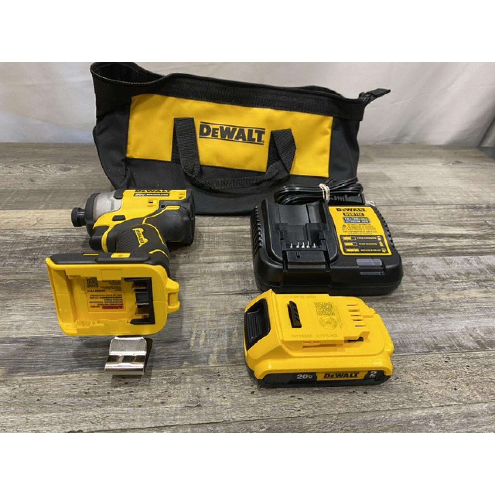 AS-IS DEWALT Atomic 20V Max Lithium-Ion Brushless Cordless Compact 1/4 in. Impact Driver Kit