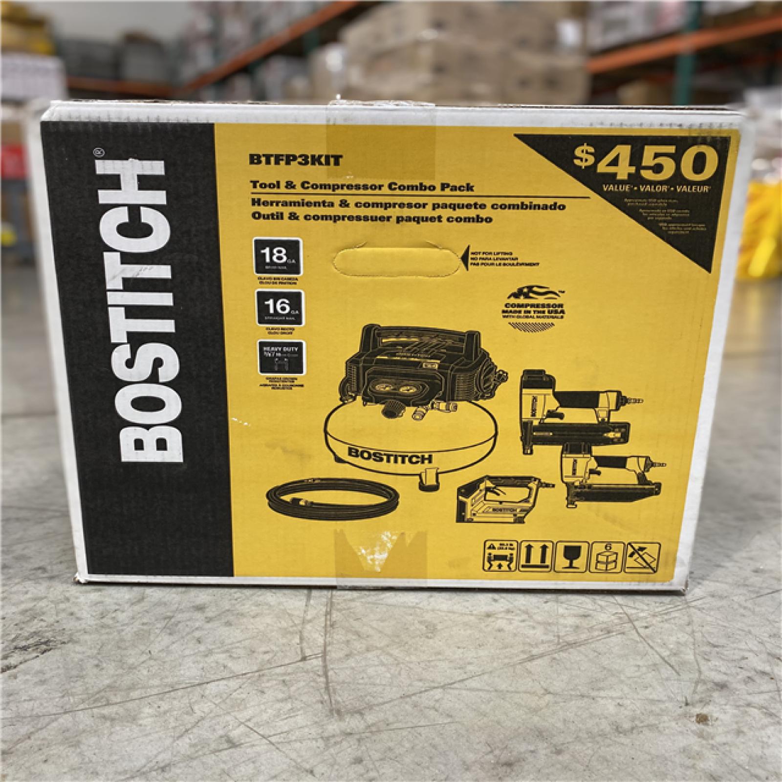 Dallas BOSTITCH 6 Gal. Portable Electric Air Compressor with 16-Gauge  18-Gauge and 23-Gauge Nailer 3 Tool Combo Kit