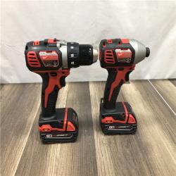 AS-IS Milwaukee 18V Lithium-Ion Cordless Drill Driver/Impact Driver Combo Kit
