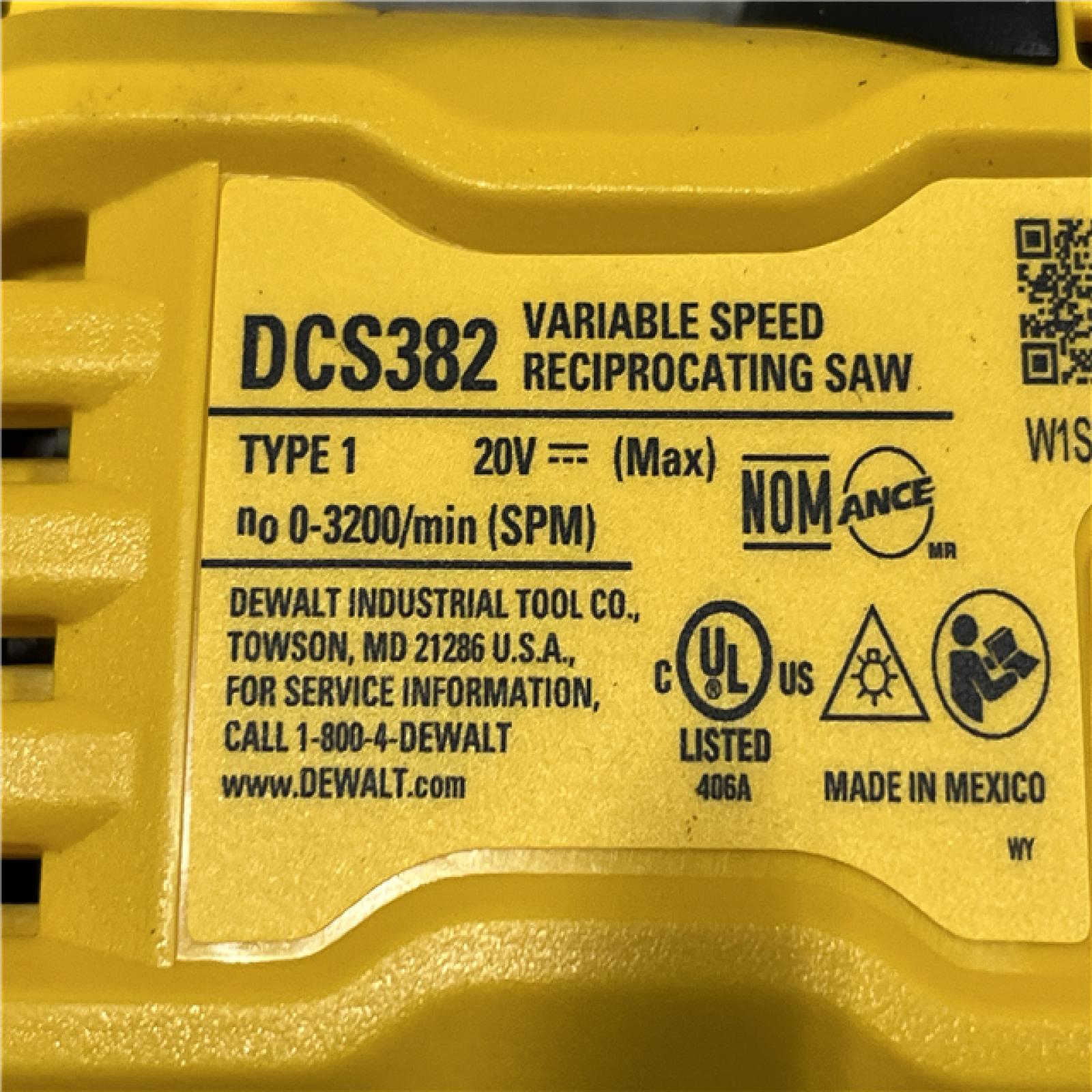 AS-IS DEWALT 20V MAX Cordless Brushless Reciprocating Saw (Tool Only)