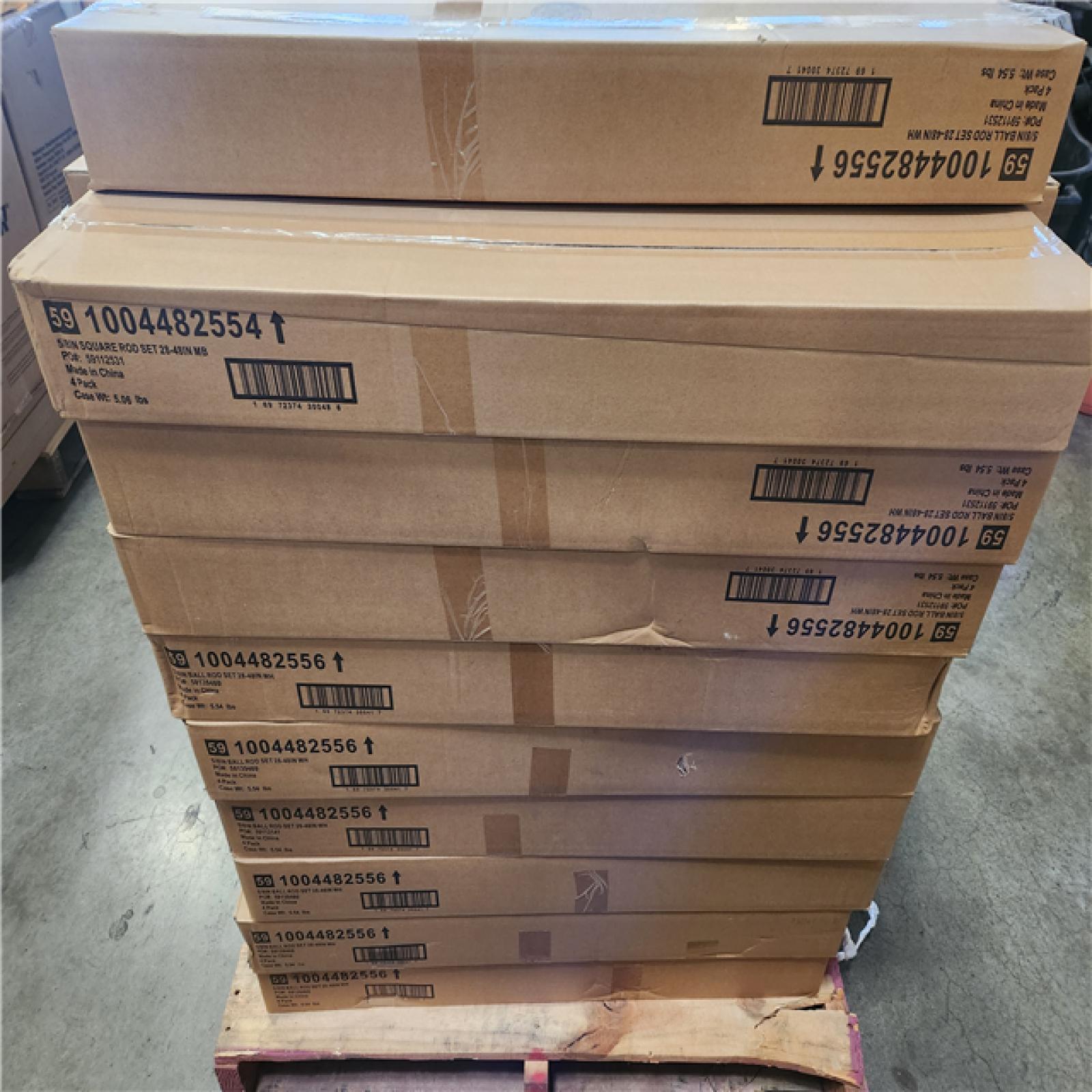 Phoenix NEW StyleWell 28 in. - 48 in. Adjustable Telescoping 5/8 in. Single Curtain Rod Kit in White with Ball Finials Pallet (60-Boxes)