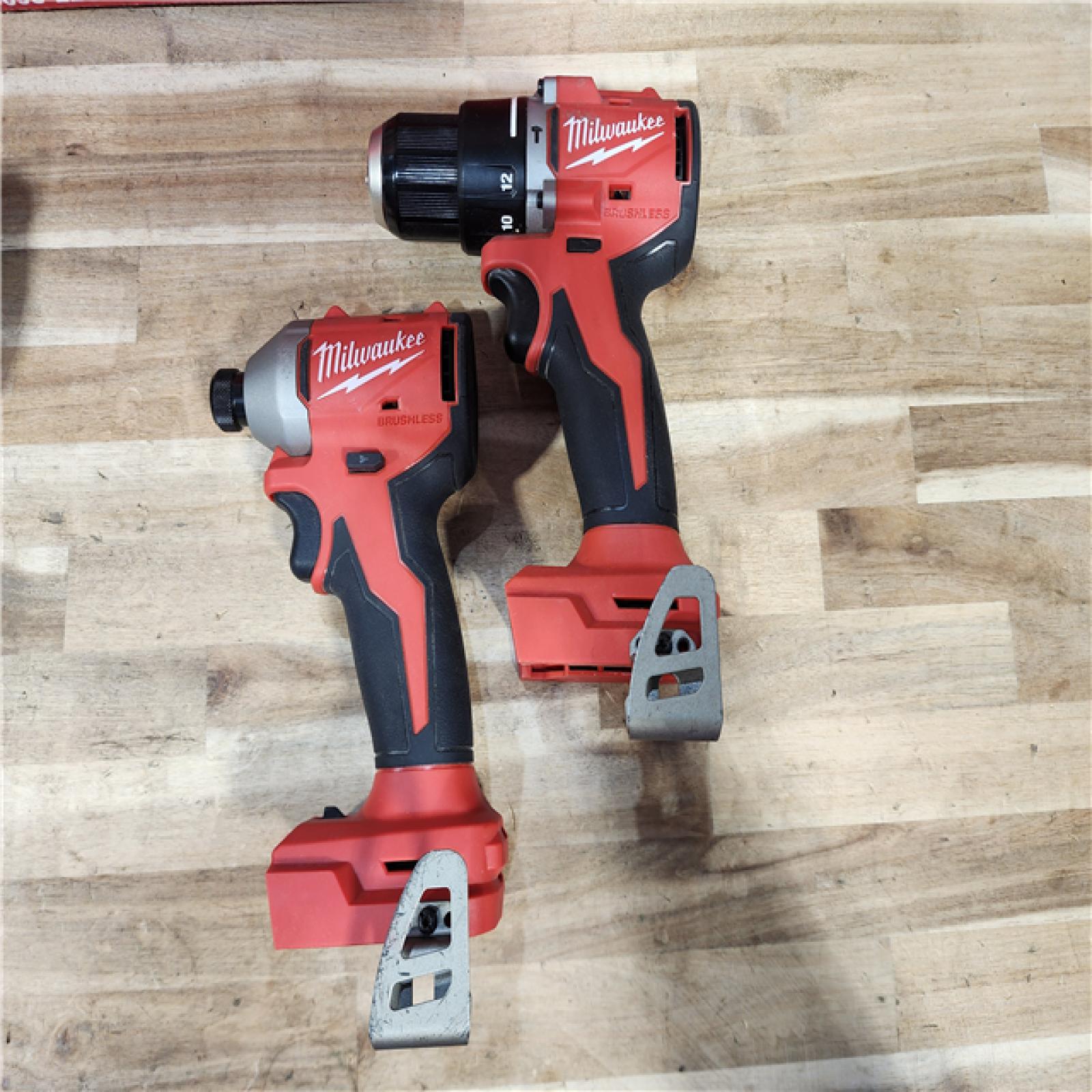 HOUSTON LOCATION - AS-IS Milwaukee 18-Volt Lithium-Ion Brushless Cordless Compact Hammer Drill/Impact Combo Kit