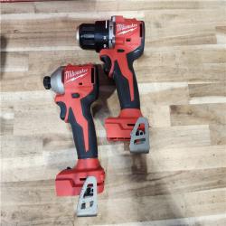 HOUSTON LOCATION - AS-IS Milwaukee 18-Volt Lithium-Ion Brushless Cordless Compact Hammer Drill/Impact Combo Kit