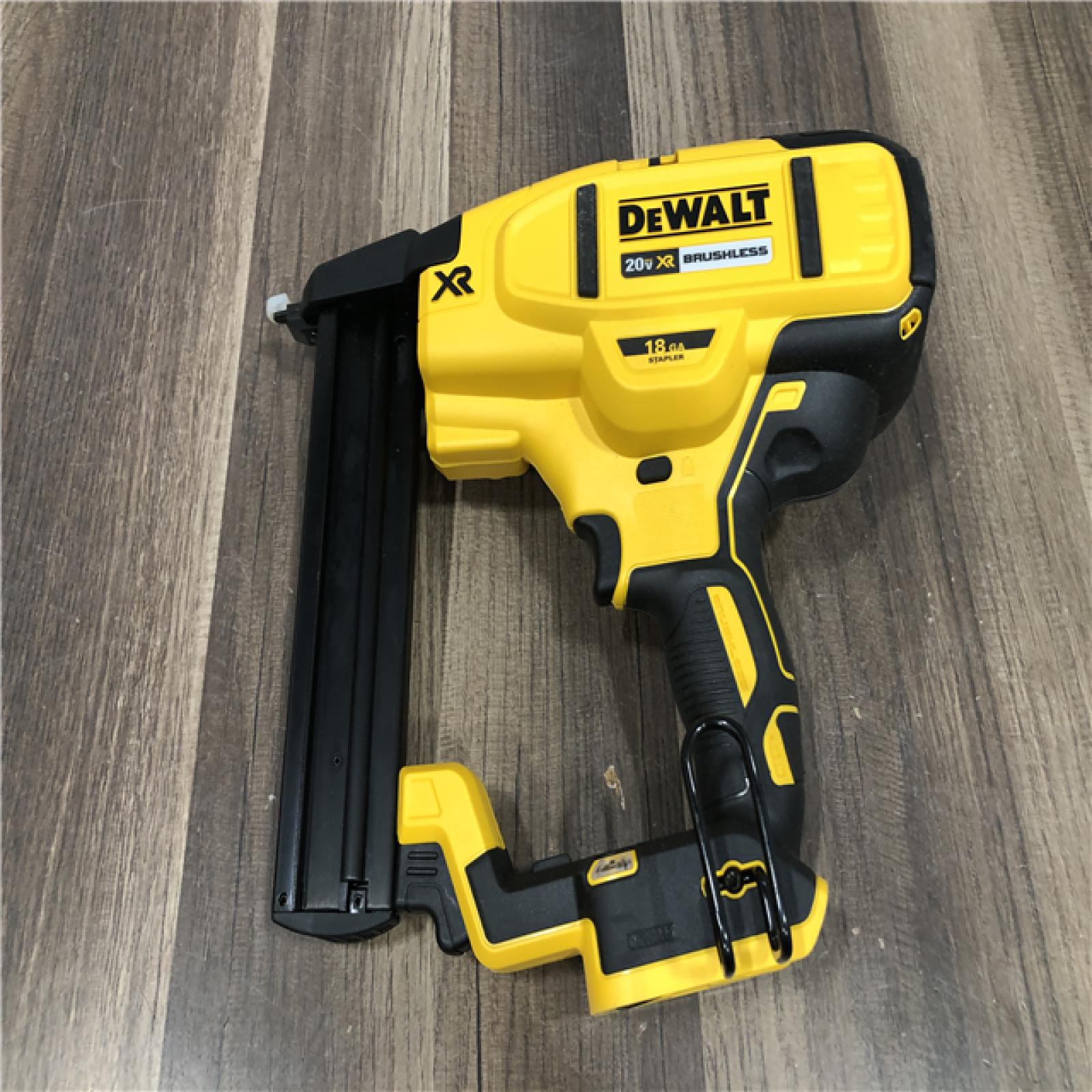 AS-IS DEWALT 20V MAX XR Lithium-Ion Cordless 18-Gauge Narrow Crown Stapler (Tool Only)