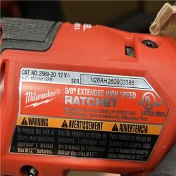 AS-IS Milwaukee FUEL 12V Lithium-Ion Brushless Cordless 3/8 in. Extended Reach High Speed Ratchet (Tool Only)