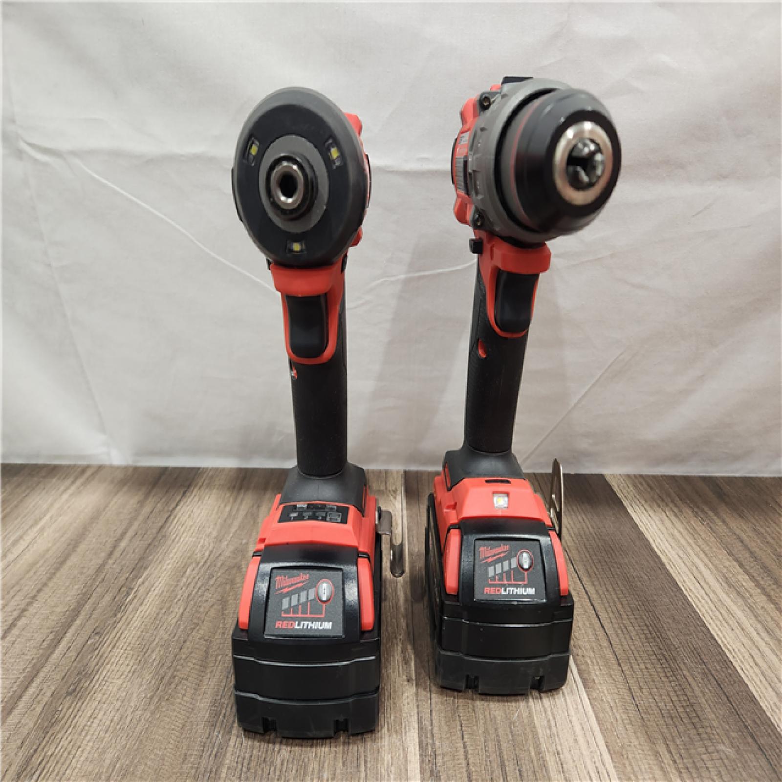 AS-IS- MILWAUKEE FUEL 18V Lithium-Ion Brushless Cordless Hammer Drill and Impact Driver Combo Kit