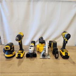 AS-IS- DEWALT 20V Lithium-Ion Cordless 6-Tool Combo Kit with 5.0 Ah and 2.0 Ah Batteries  Charger and Tough System 2.0 Rolling Toolbox