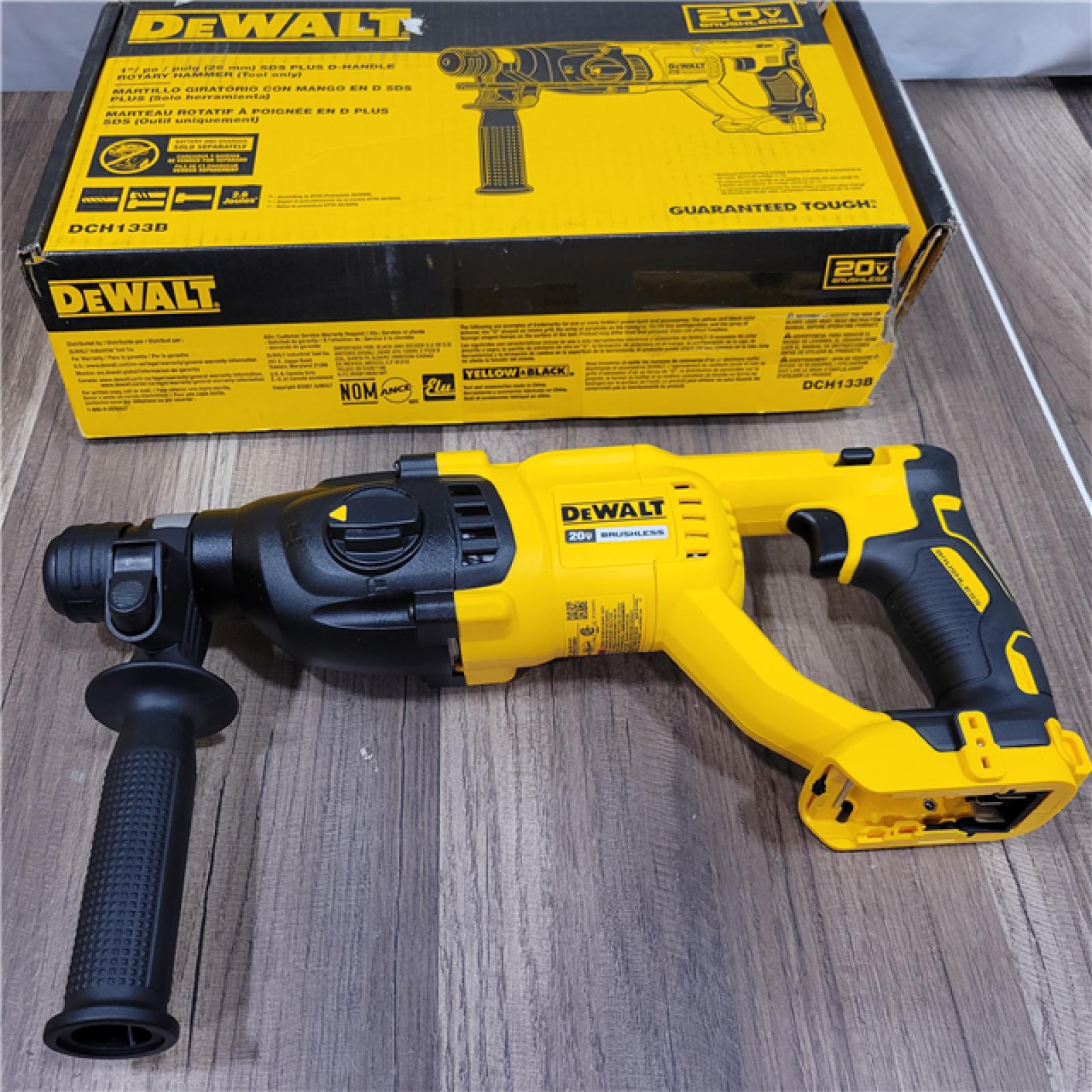 AS-IS DEWALT 20V MAX Cordless Brushless 1 in. SDS Plus D-Handle Concrete and Masonry Rotary Hammer (Tool Only)