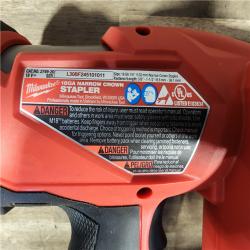 HOUSTON LOCATION - AS-IS (APPEARS LIKE NEW) MILWAUKEE M18 FUEL 18-Volt Lithium-Ion Brushless Cordless 18-Gauge 1/4 in. Narrow Crown Stapler (Tool-Only)