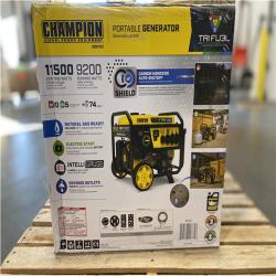 DALLAS LOCATION - NEW! CHAMPION 9000-Watt Electric Start Tri Fuel Generator  CO Shield