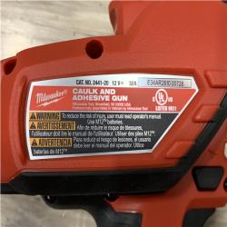 AS-IS Milwaukee 12V Lithium-Ion Cordless 10 oz. Adhesive and Caulk Gun (Tool-Only)