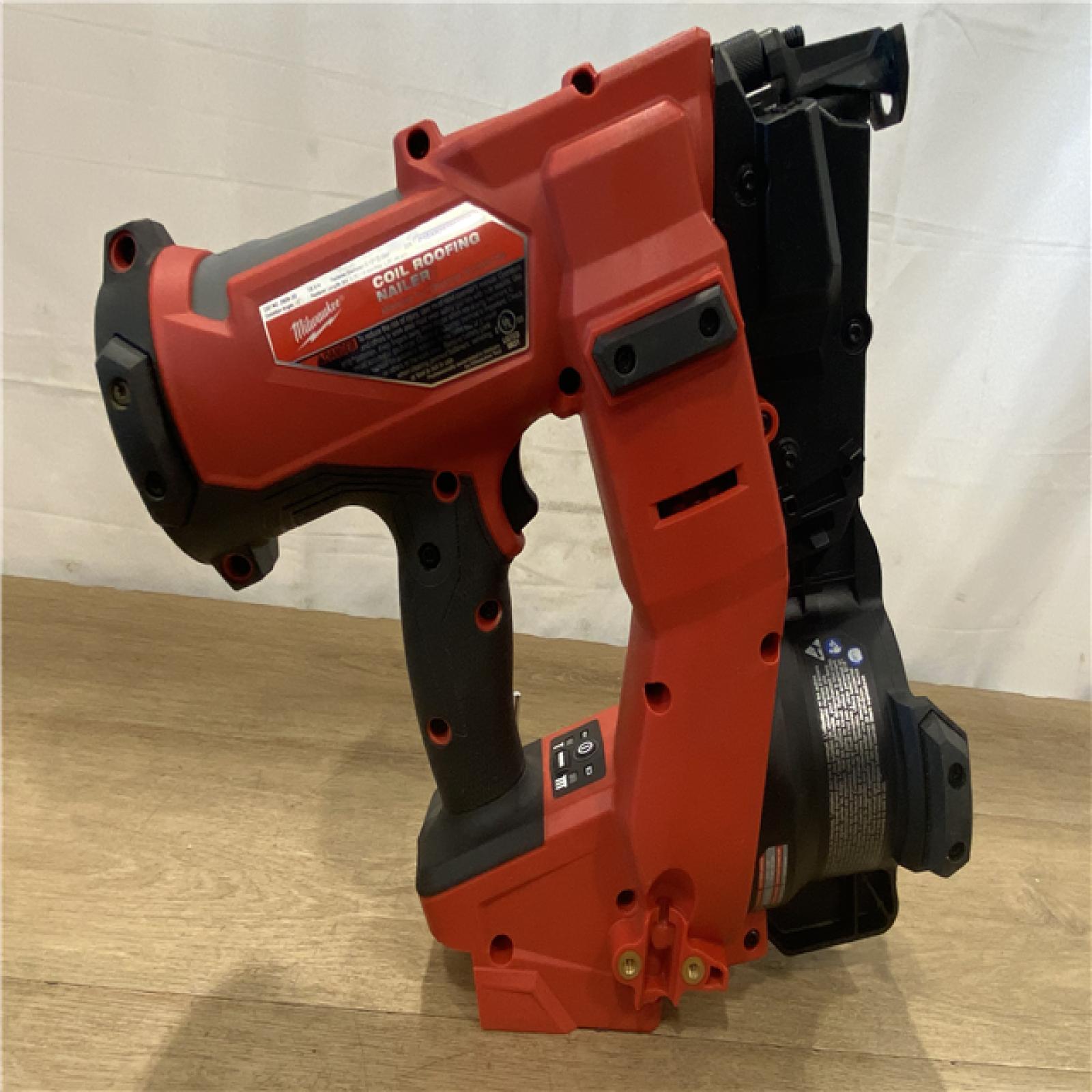 AS-IS Milwaukee FUEL 18-Volt Lithium-Ion Brushless Cordless Coil Roofing Nailer (Tool Only)