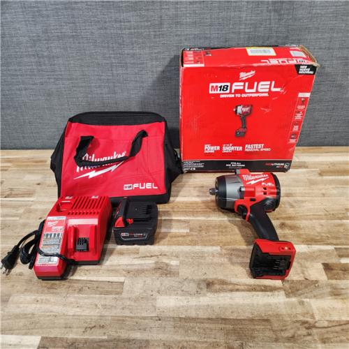 HOUSTON LOCATION - AS-IS (APPEARS LIKE NEW) Milwaukee FUEL 18V Lithium-Ion Brushless Cordless 1/2 in. Impact Wrench w/Friction Ring Kit