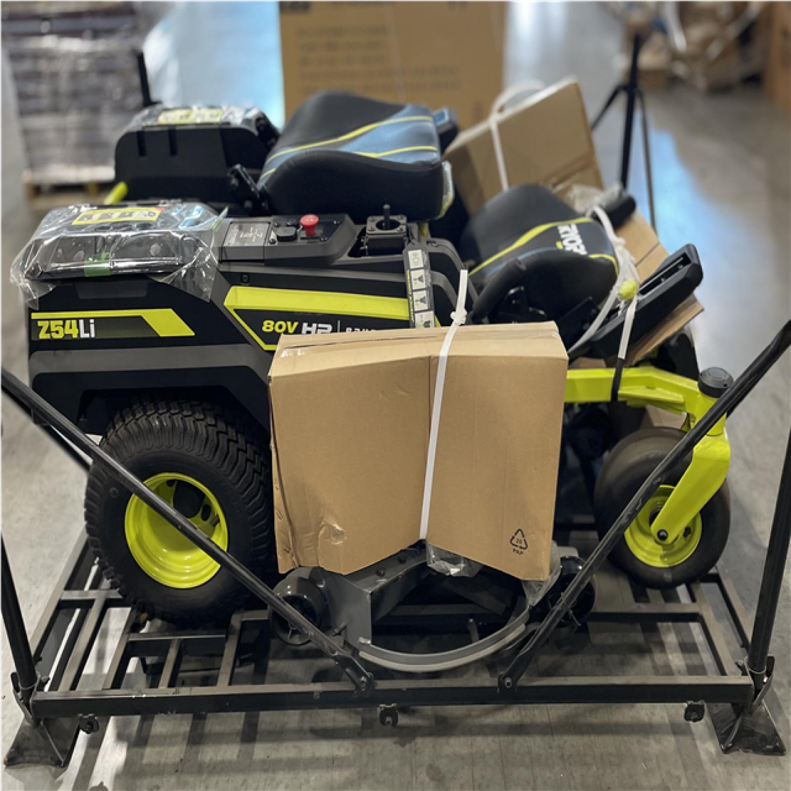 DALLAS LOCATION- AS-IS RYOBI 80V HP 54 ELECTRIC ZERO TURN RIDING MOWER