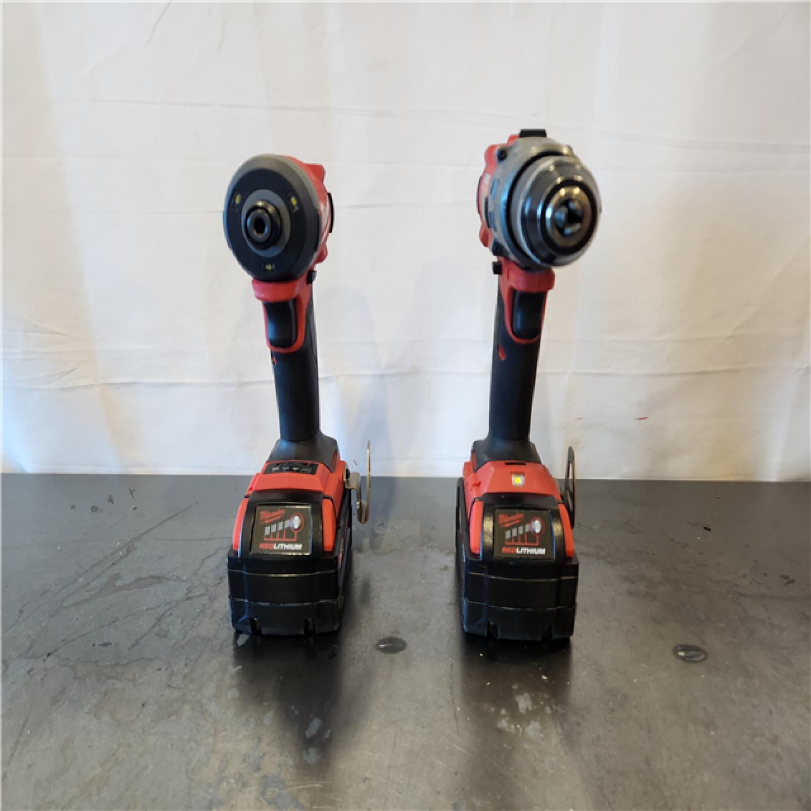 AS-IS- Milwaukee FUEL 18V Lithium-Ion Brushless Cordless Hammer Drill and Impact Driver Combo Kit