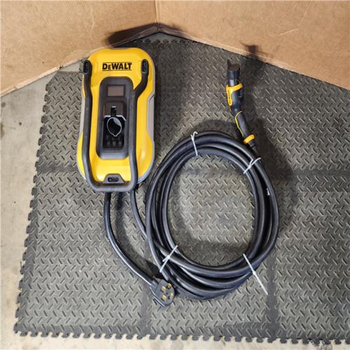 HOUSTON LOCATION - AS-IS DEWALT Level-2 Wall Mounted Electric Vehicle EV Charger up to 40 Amps, 240-Volt AC 9.6 Kw, 25 Ft. Cable, Weatherproof