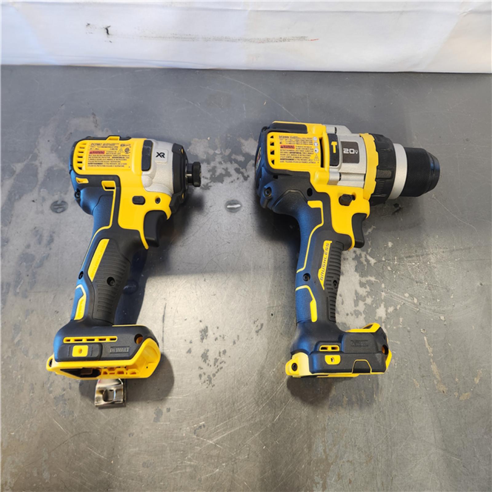 AS-IS- DEWALT 20V MAX Cordless Brushless Hammer Drill/Driver 2 Tool Combo Kit