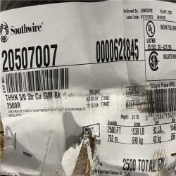 DALLAS LOCATION -  Southwire 2,500 ft. 3 Black Stranded CU SIMpull THHN Wire (SEE NOTES)