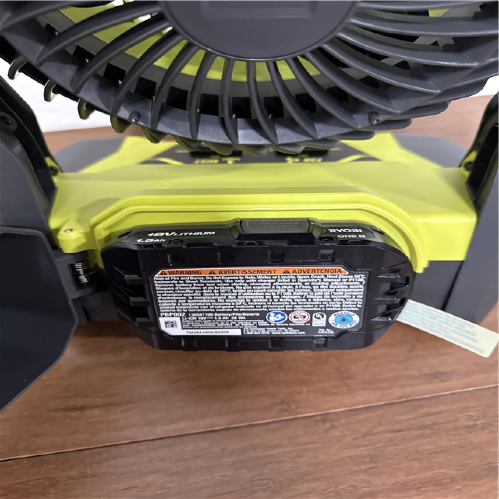 California NEW Ryobi One+ 18V 7.5 Bucket Top Misting Fan Kit  Includes (1) Battery & Charger