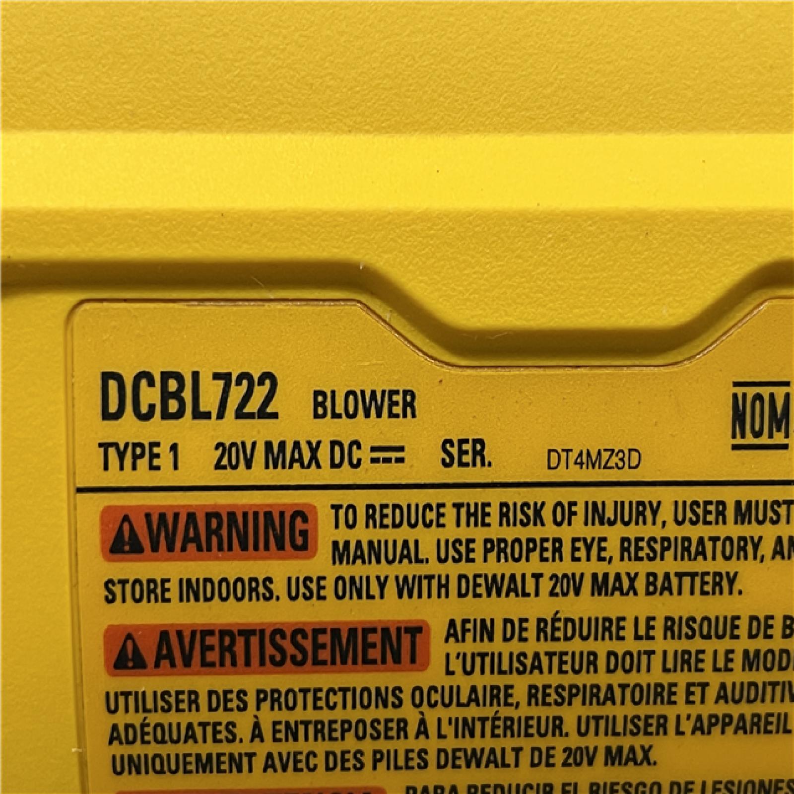 AS-IS DEWALT 20V MAX* XR Brushless Cordless Handheld Blower Kit