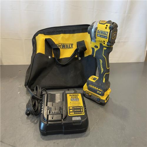 AS-IS - DEWALT 20V Cordless Compact Impact Driver 20V MAX POWERSTACK Battery Starter Kit