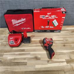 HOUSTON LOCATION - AS-IS M12 FUEL 12V Li-Ion Brushless Cordless Stubby 3/8 in. Impact Wrench Kit W/(1) 5.0 Ah High Output Battery