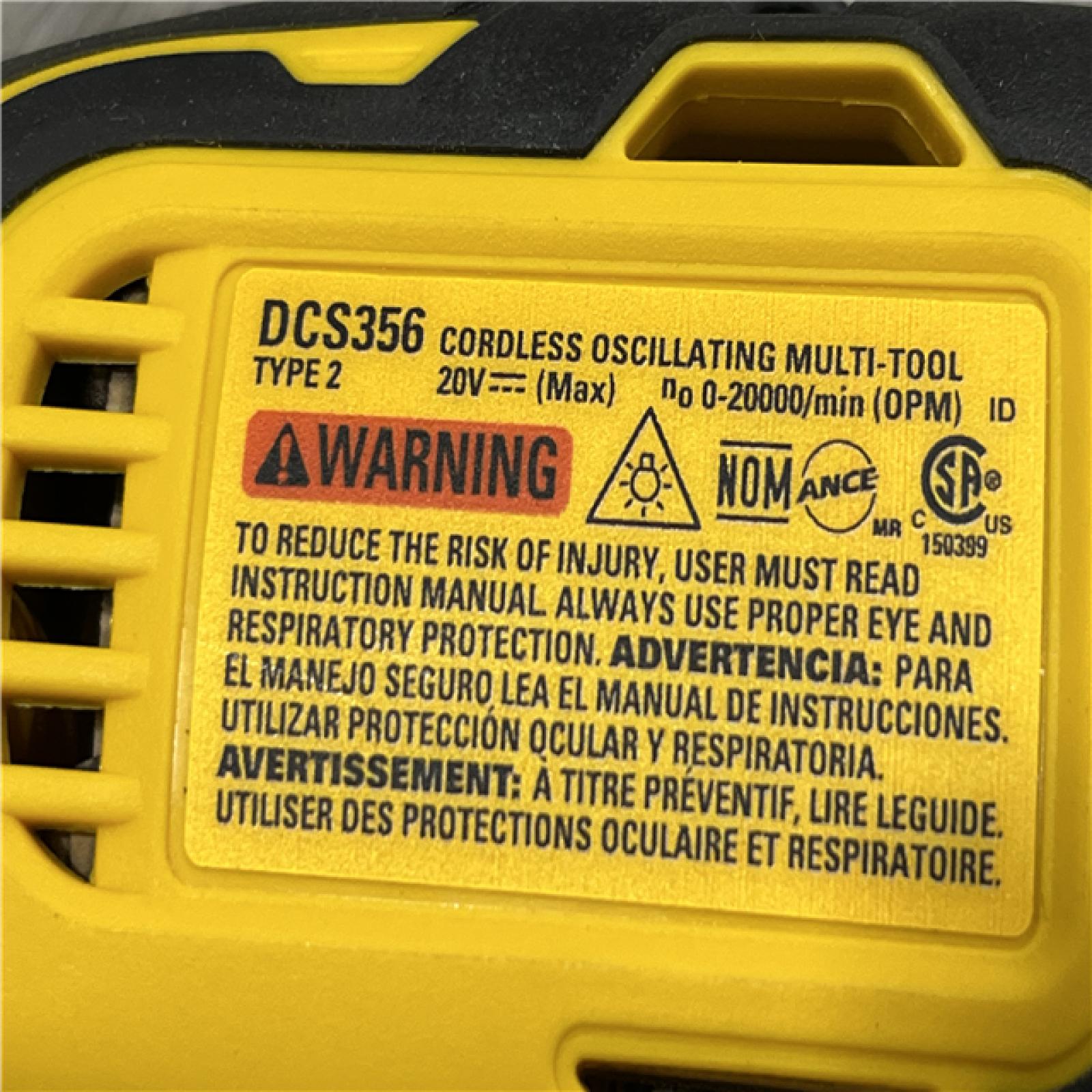 AS-IS DEWALT 20V MAX XR Cordless Brushless 3-Speed Oscillating Multi Tool (Tool Only)