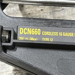 AS-IS DEWALT 20V MAX XR 16-Gauge Electric Cordless Angled Finishing Nailer Kit