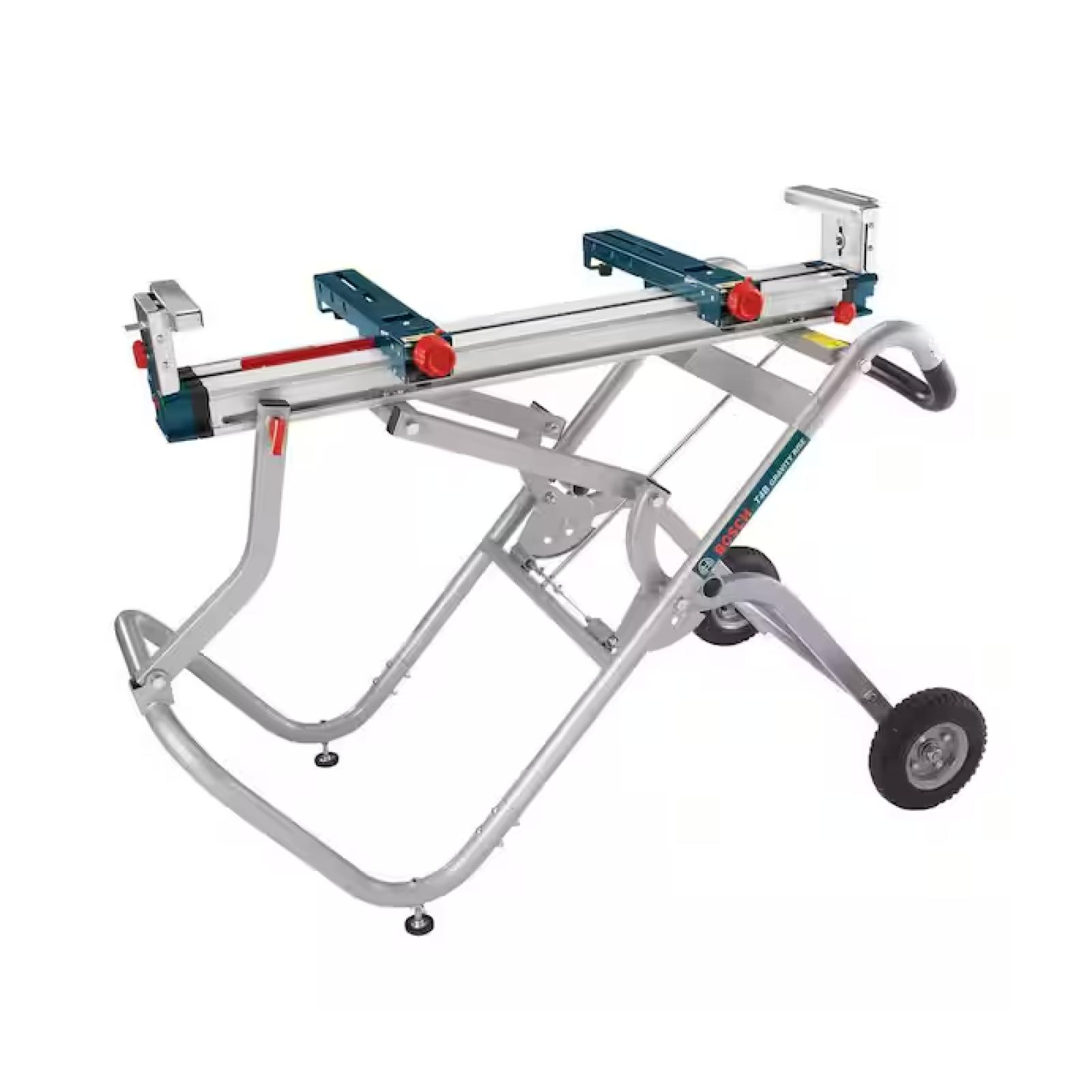 DALLAS LOCATION - Bosch Portable Folding Gravity Rise Miter Saw Stand with Wheels