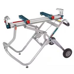 DALLAS LOCATION - Bosch Portable Folding Gravity Rise Miter Saw Stand with Wheels