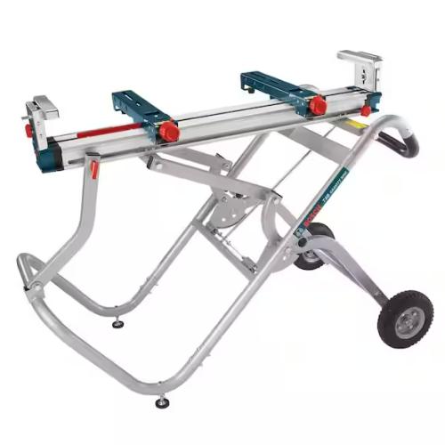 DALLAS LOCATION - Bosch Portable Folding Gravity Rise Miter Saw Stand with Wheels