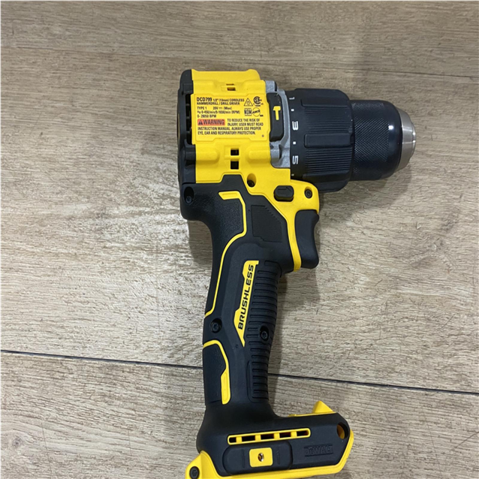 AS-IS DEWALT ATOMIC 20-Volt MAX Brushless Cordless 1/2 in. Hammer Drill (Tool-Only)