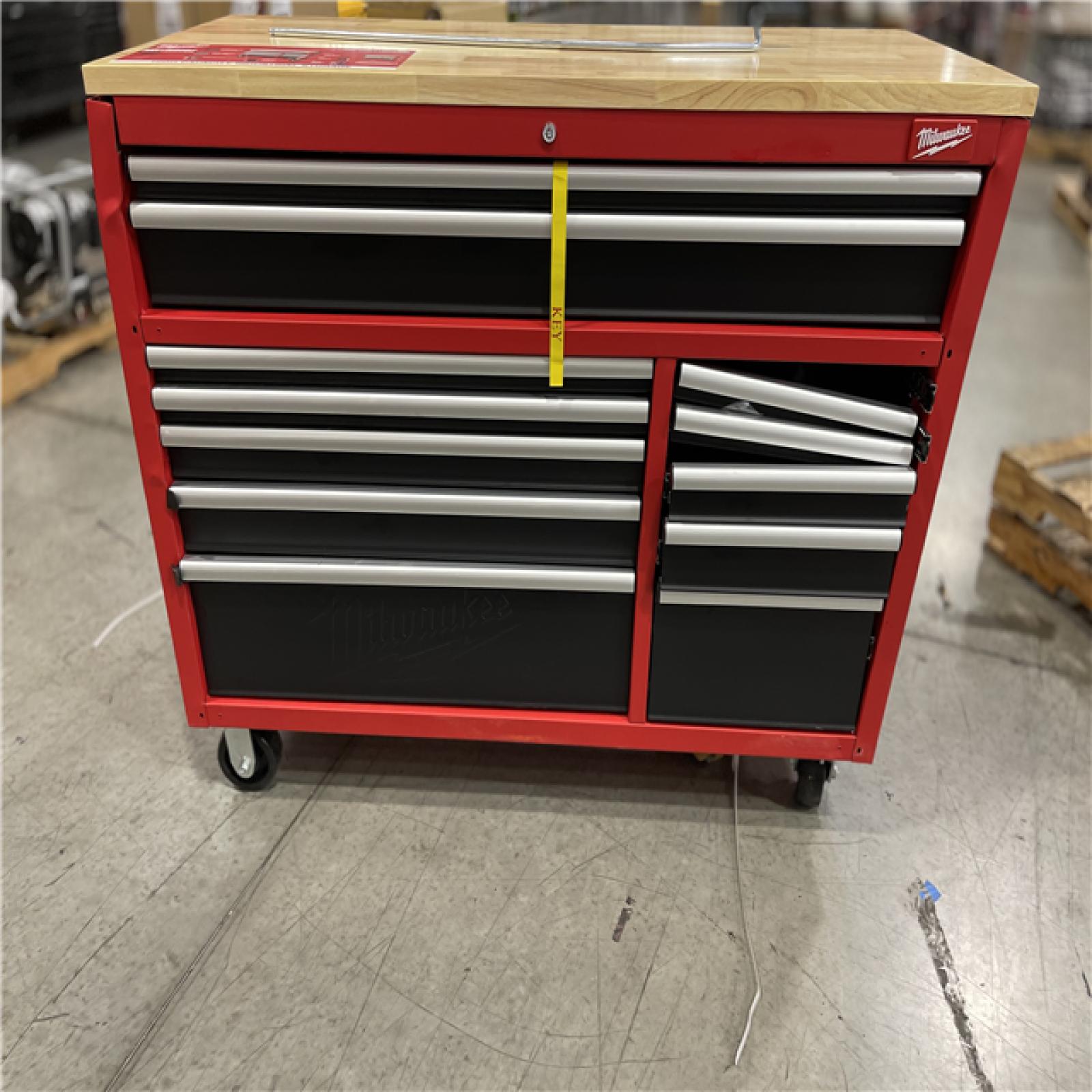 DALLAS LOCATION -  Milwaukee Tool Storage 52 in. W x 22 in. D Heavy Duty Red Mobile Workbench Cabinet