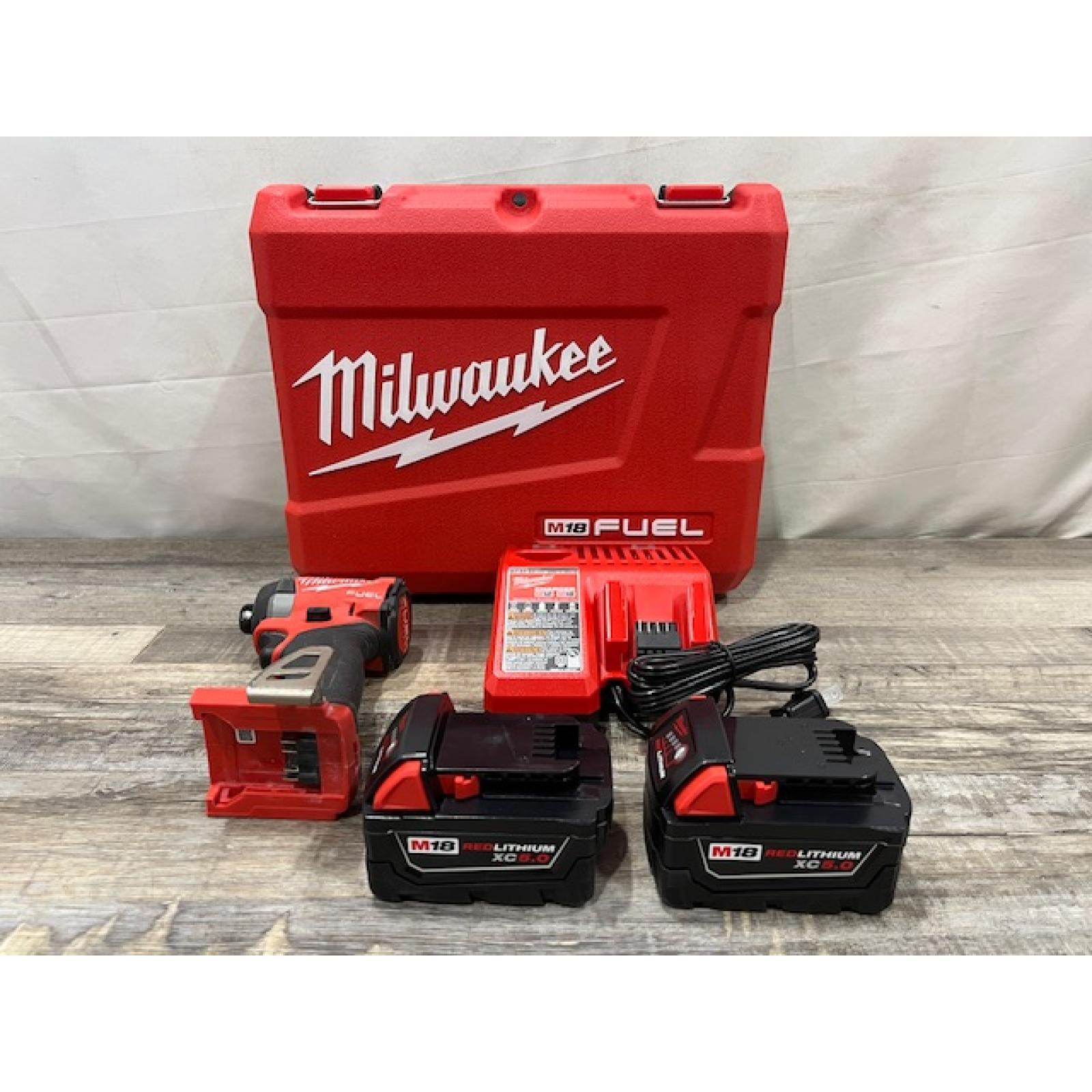 AS-IS Milwaukee FUEL 18V Lithium-Ion Brushless Cordless 1/4 in. Hex Impact Driver Kit