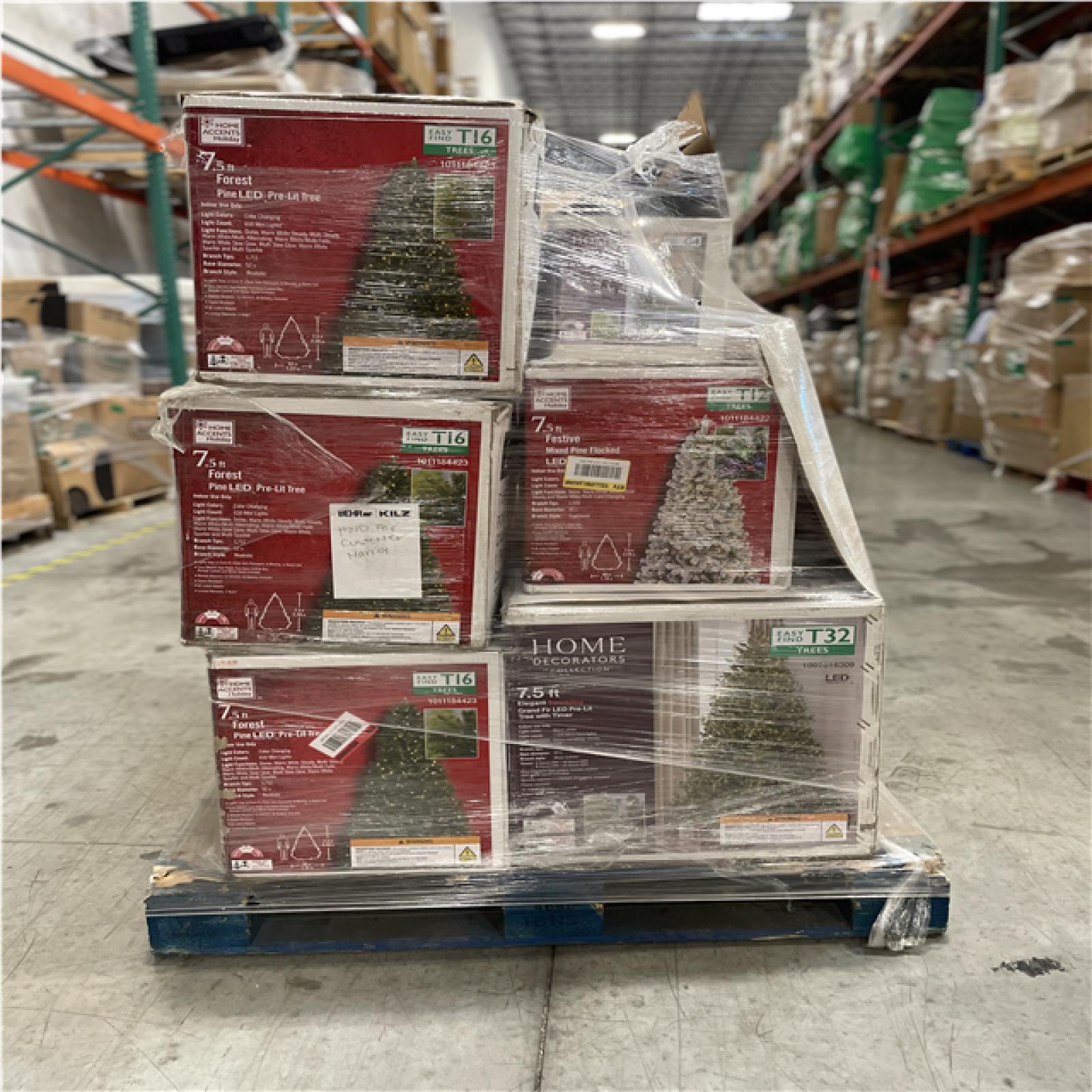 DALLAS LOCATION- AS-IS Mixed Christmas Tree PALLET (6 UNITS)