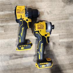 HOUSTON LOCATION - AS-IS Dewalt DCK225D2 20V MAX ATOMIC Brushless Compact Lithium-Ion 1/2 in. Cordless Drill Driver and 1/4 in. Impact Driver Combo Kit with 2 Batteries 2 Ah
