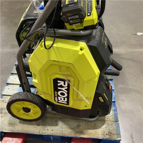 Dallas Location - As-Is RYOBI 40V HP Brushless 12-Ton Kinetic Battery Electric Log Splitter Kit - 4.0Ah Battery and Charger Included