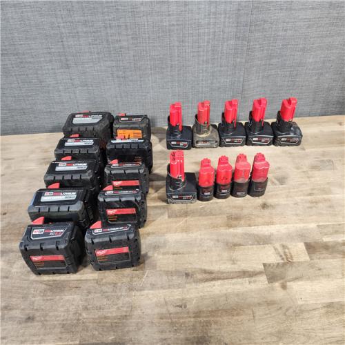 HOUSTON LOCATION - AS-IS MILWAUKEE BATTERY PACK QTY - 20