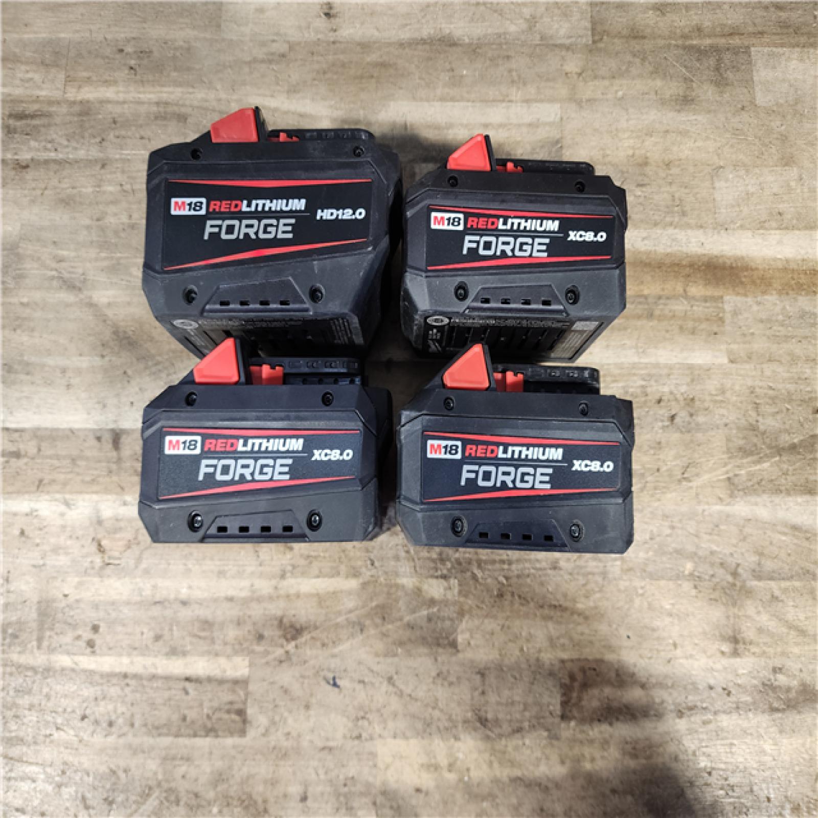 HOUSTON LOCATION - AS-IS MILWAUKEE FORGE BATTERY PACK QTY - 4