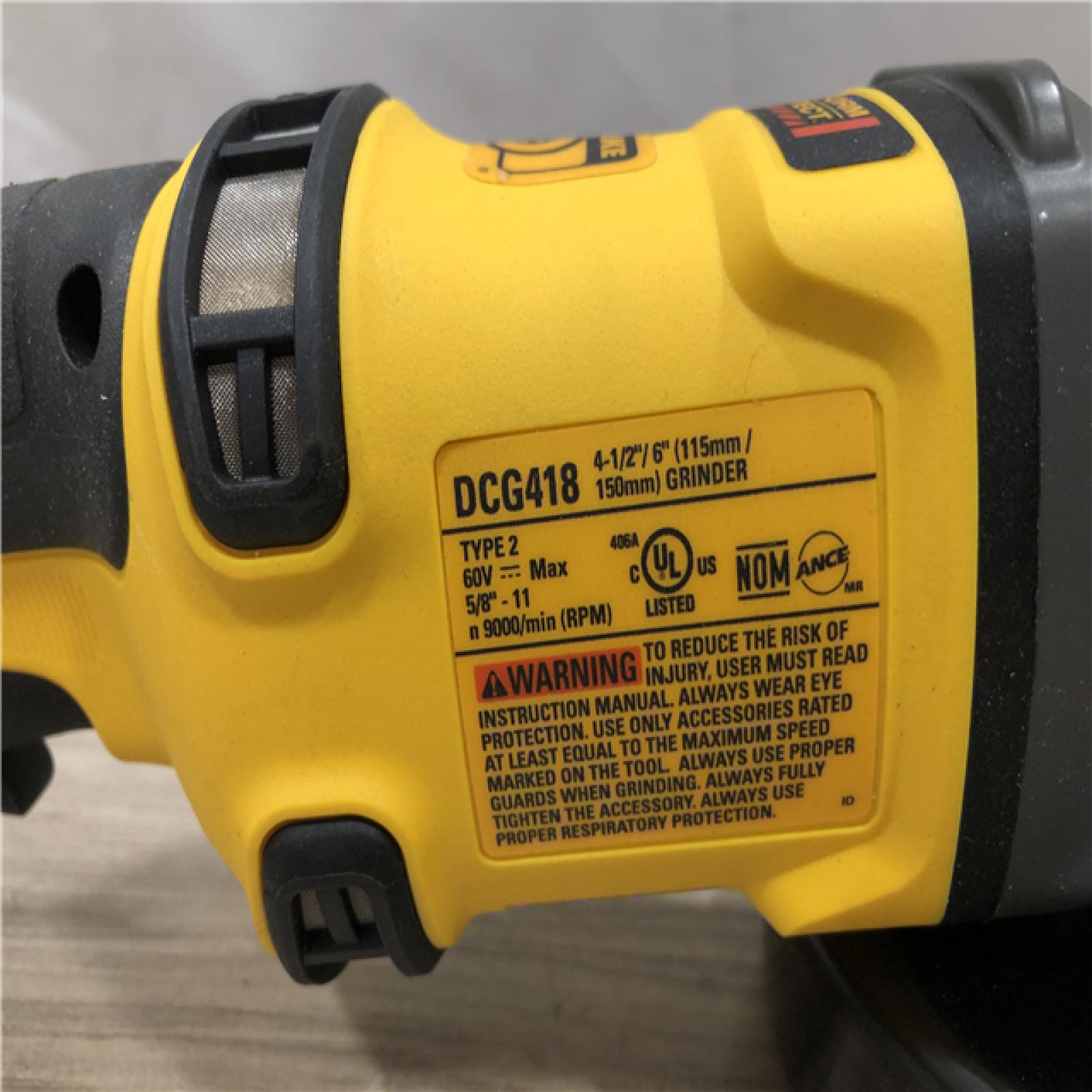 AS-IS DEWALT 60V MAX Cordless 4.5 in. to 6 in. Small Angle Grinder (Tool Only)