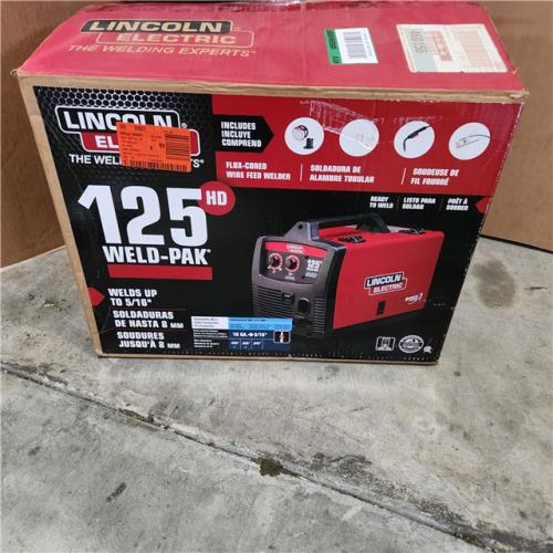 Houston Location - As-Is Lincoln Electric 125 Amp Weld-Pak 125 Flux-Core Wire Feed Welder, 115V (No Gas) - Appears IN Good Condition