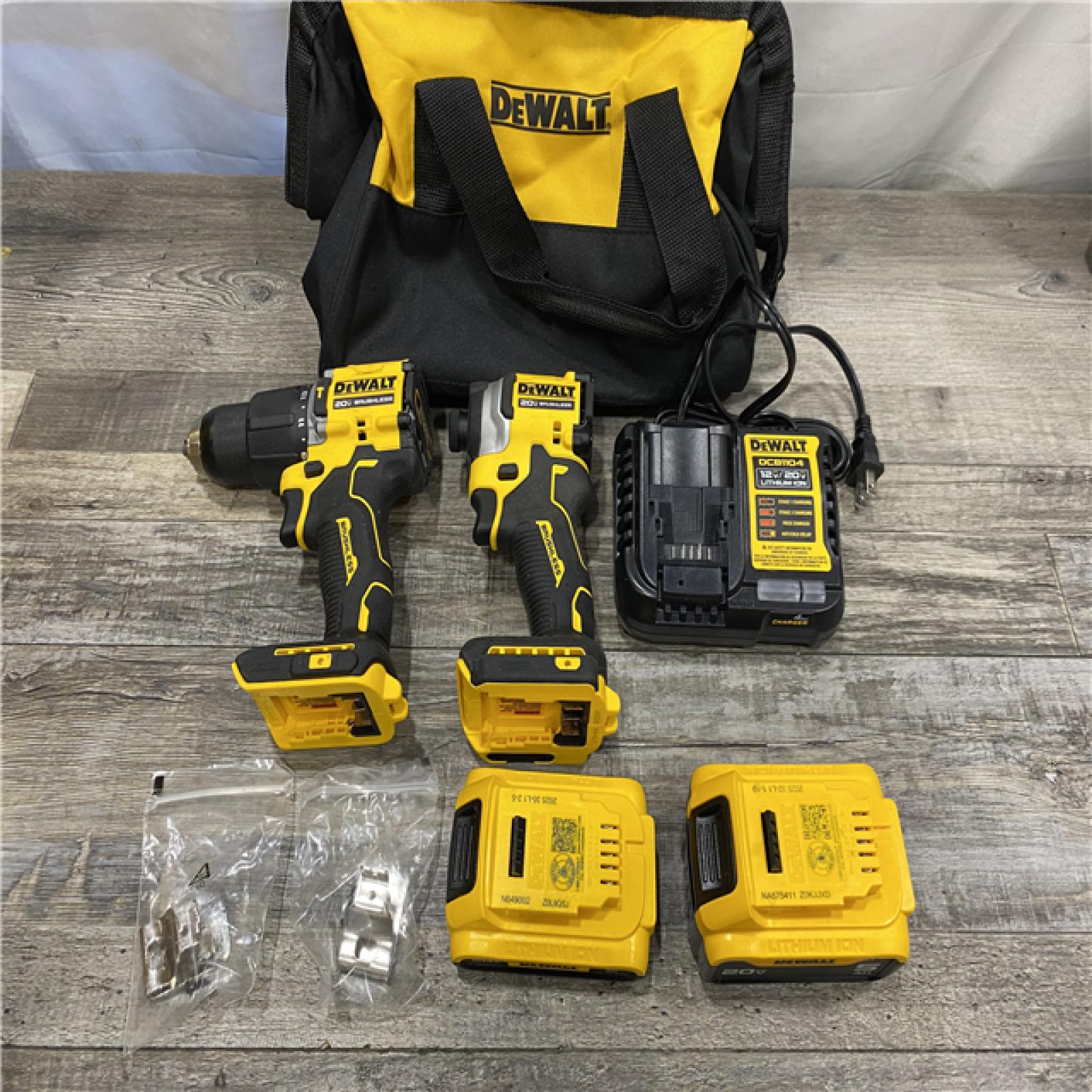 AS-IS DEWALT ATOMIC 20V MAX Lithium-Ion Cordless 2-Tool Combo Kit