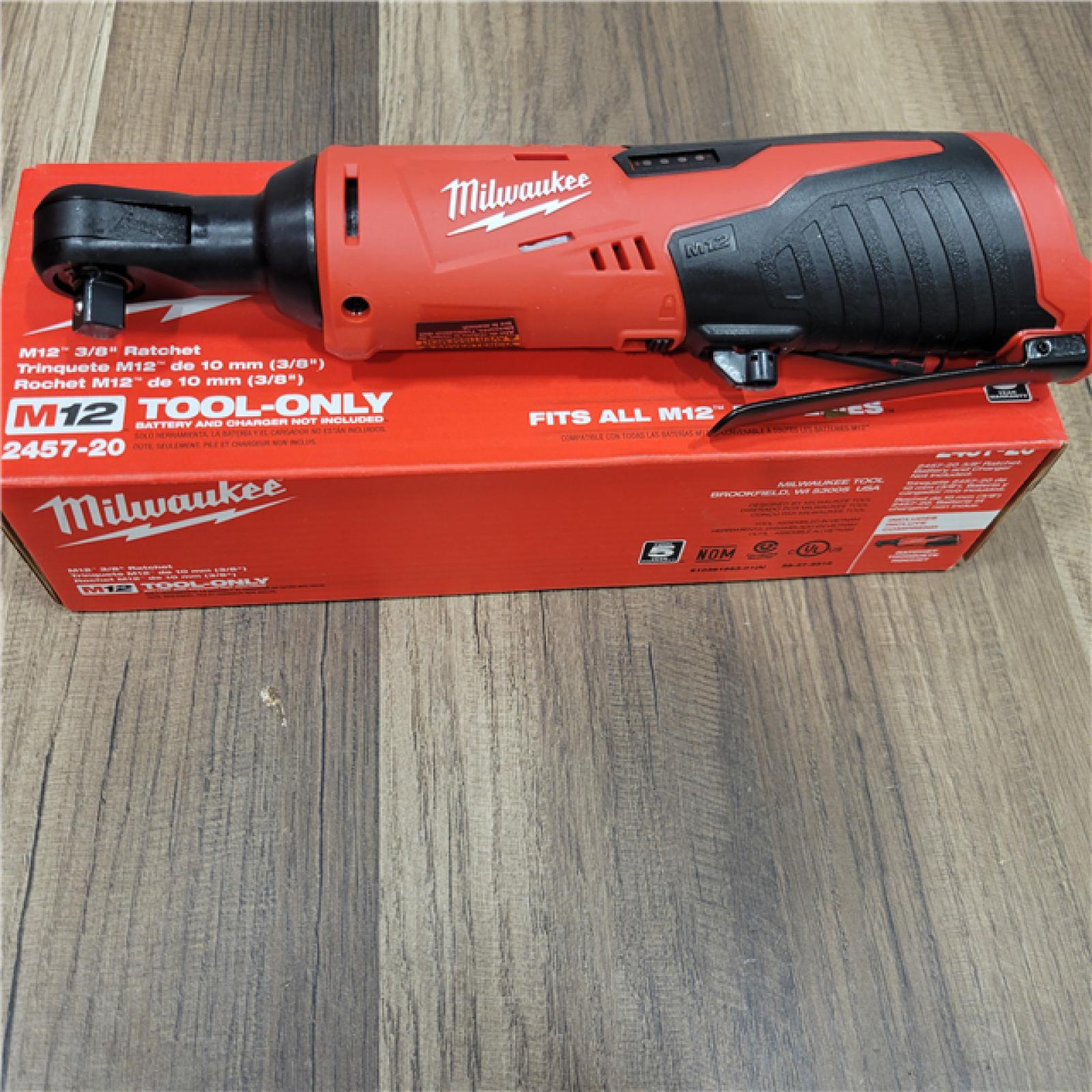 AS-IS  MILWAUKEE 2457-20 .38 in. M12 Cordless Ratchet Only