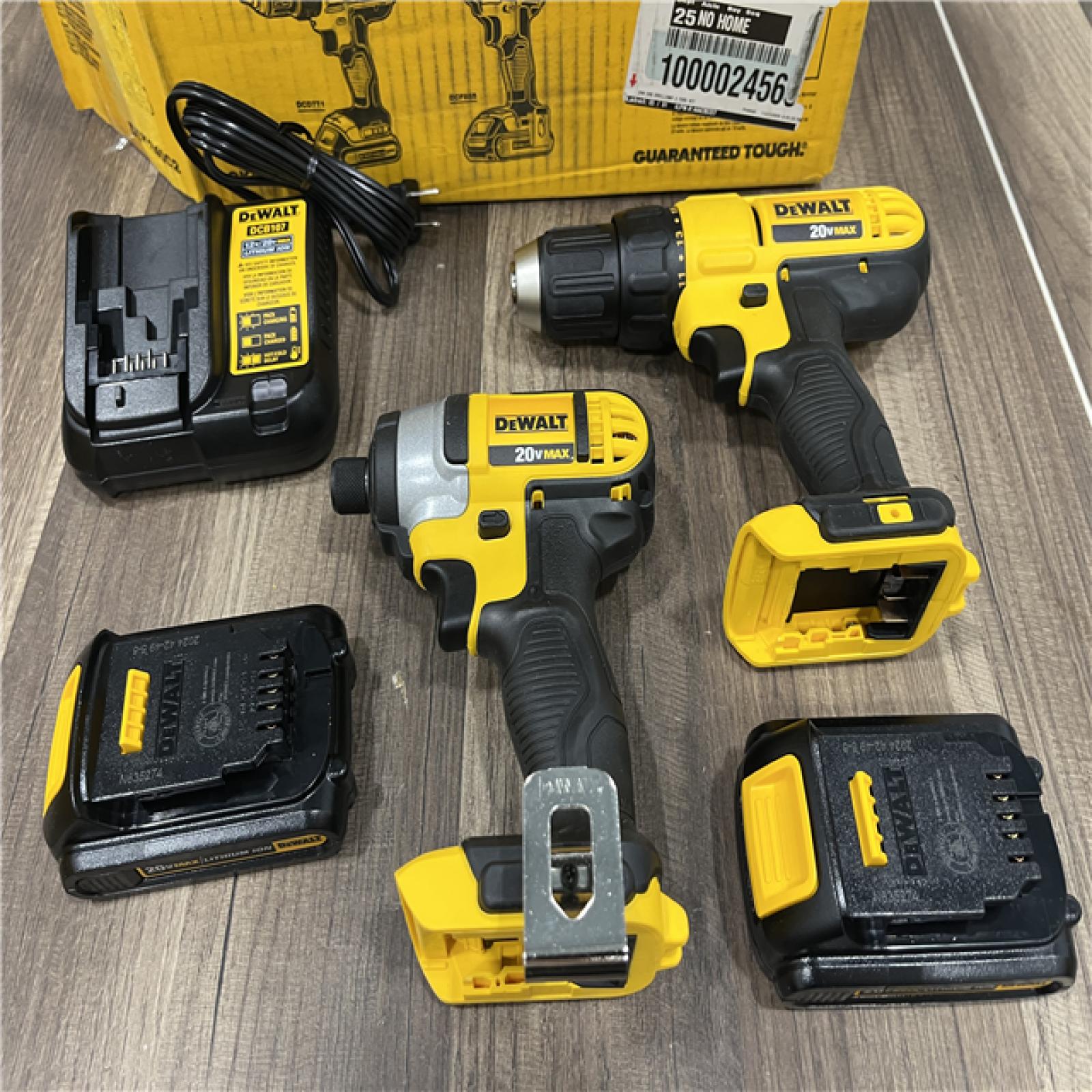 GOOD DeWALT 20V MAX Cordless Drill Driver/Impact Driver Combo Kit 1.3 Ah Lithium Ion