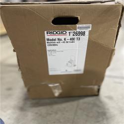 AS-IS - RIDGID K-400 Drain Cleaning Snake Auger Machine  C-45 IW 1/2 in. x 75 ft. Cable inside Drum